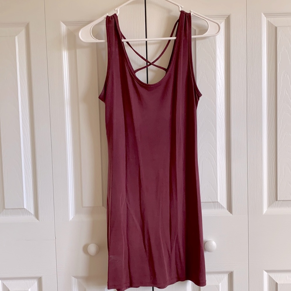 Maroon mini dress